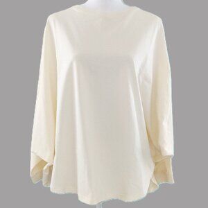 Uniqlo Cream Dolman Sleeve Cotton Tee - Soft Summer Essential for Outdoo…